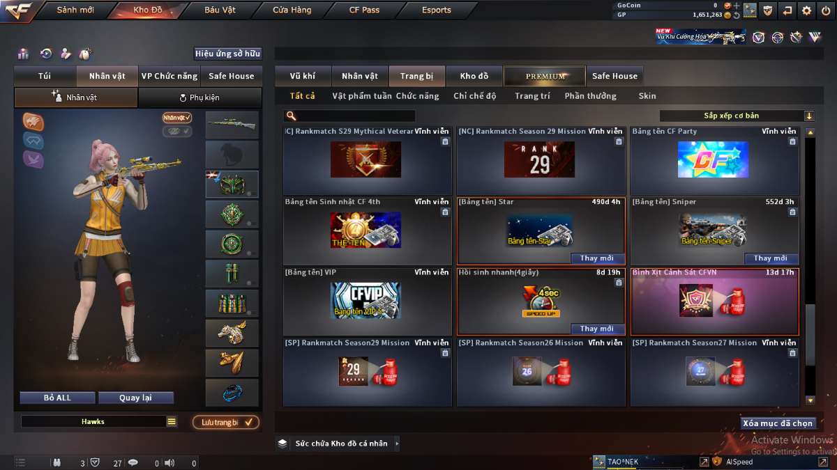 shop acc cf uy tin gia re